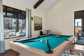 Billiards table in the clubhouse